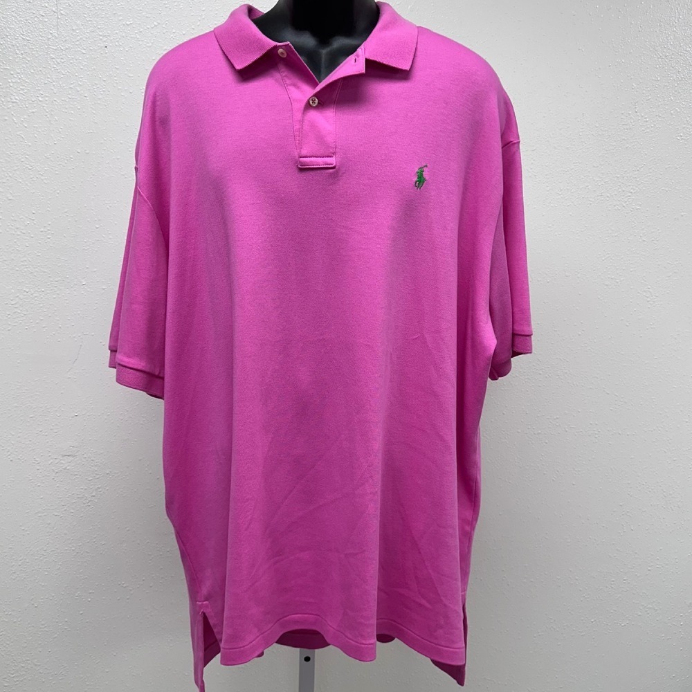 Polo by Ralph Lauren Pink Polo Shirt with Green Pony